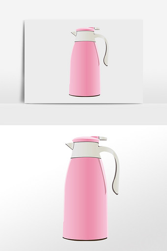 粉色水壺的日常詩(shī)意 手繪插畫(huà)中的生活溫度